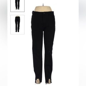 KanCan Women's High Rise Black Ripped Jeans